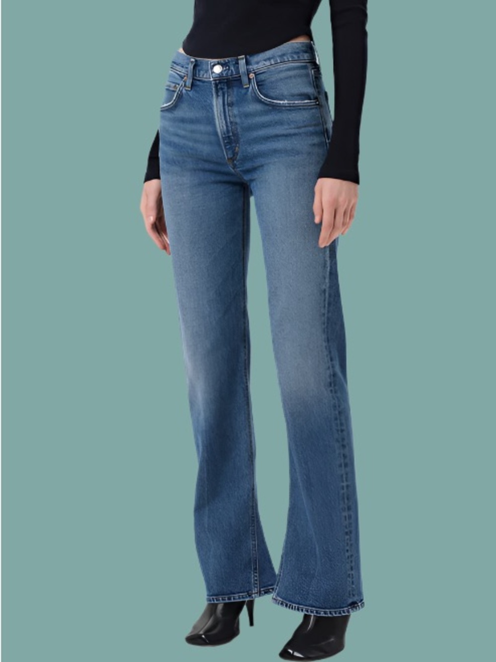 Agolde - Mid Rise Kick Boot Jeans - Curve